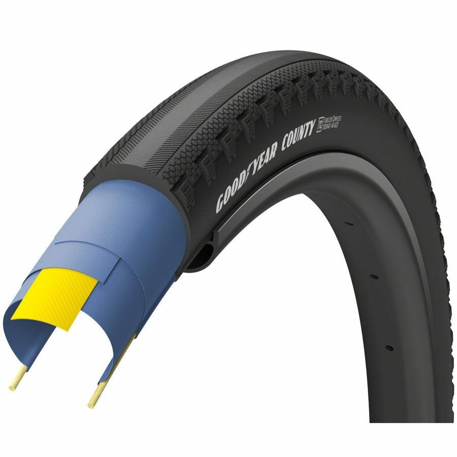 Bike Tires & Tubes * | Nice Style Goodyear County Gravel Bike Tire 700 X 40 , Tubeless, Folding, Black