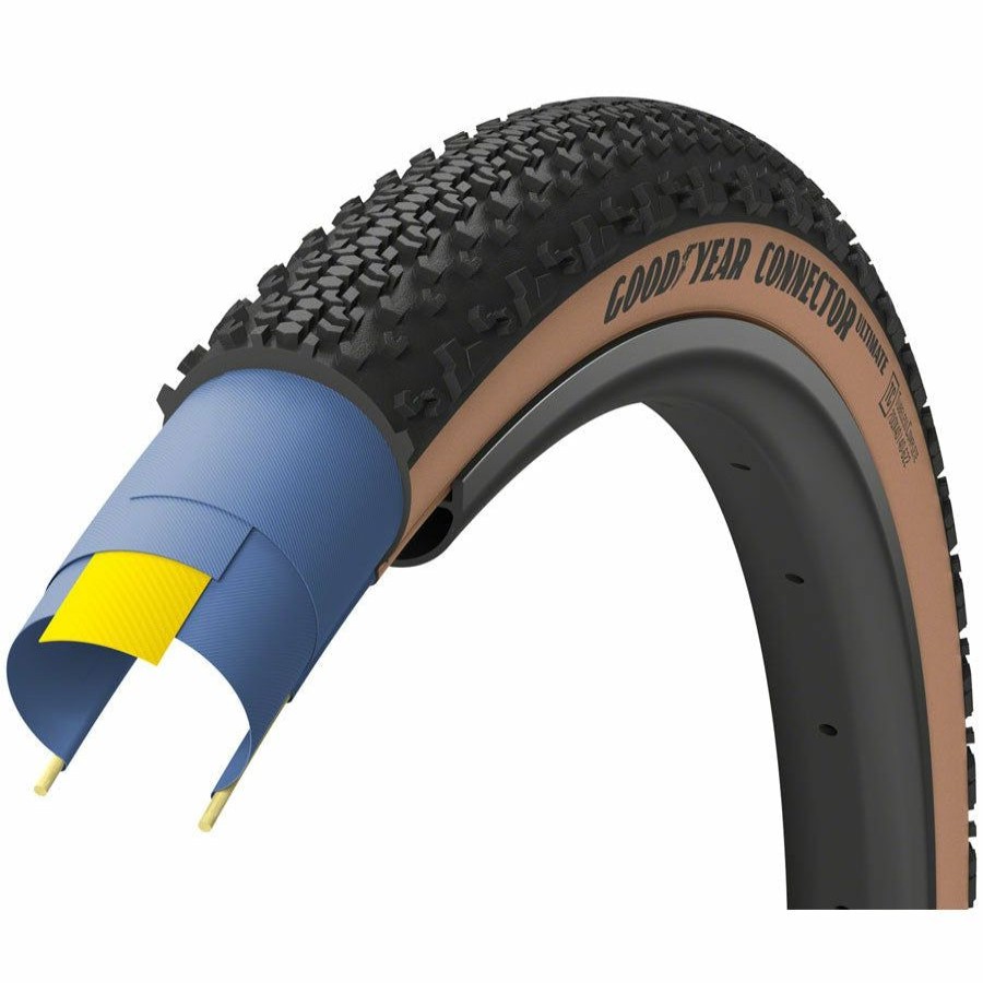 Bike Tires & Tubes * | Online Sales Goodyear Connector Gravel Bike Tire 700 X 40 , Tubeless, Folding, Tan