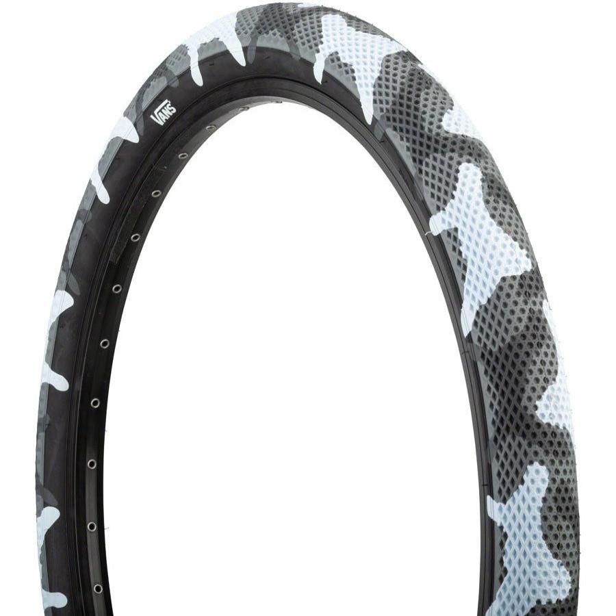 Bike Tires & Tubes * | Sale Cult X Vans Bmx Bike Tire 12 X 2.2, Clincher, Wire, Gray Camo/Black