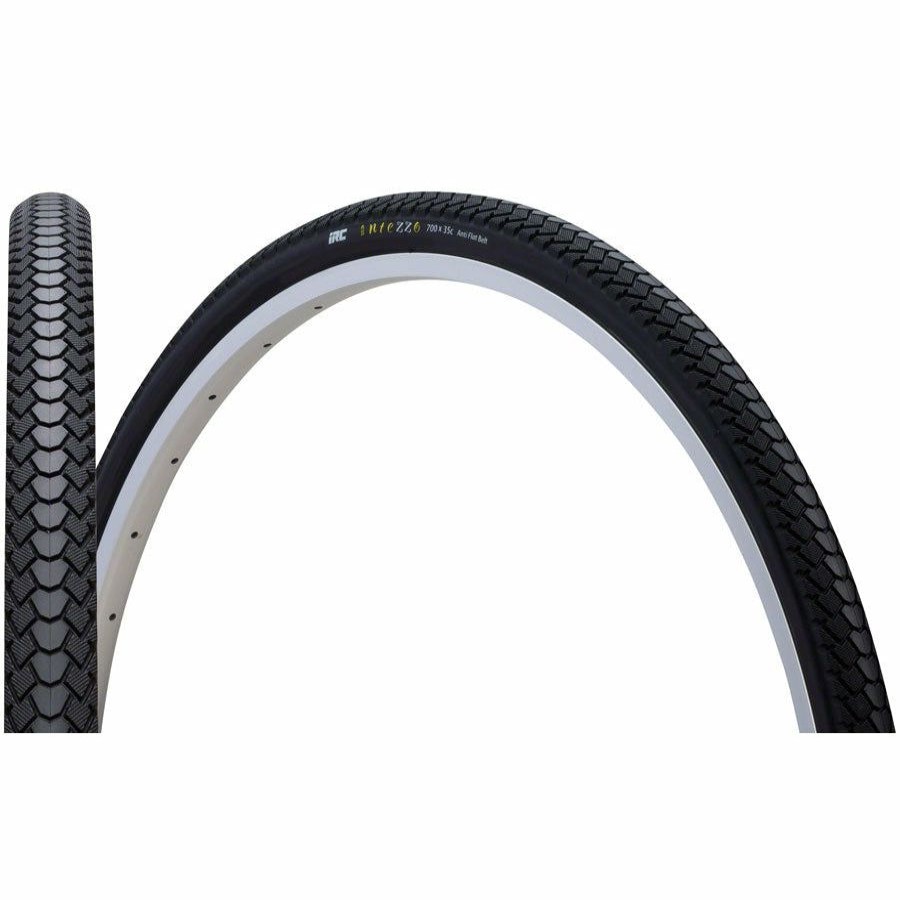 Bike Tires & Tubes * | Hot Sale Irc Tires Intezzo Touring-Hybrid Bike Tire 700 X 35, Clincher, Steel, Black, 33Tpi