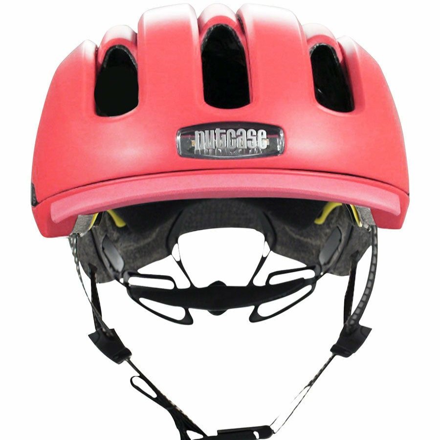 Bike Helmets * | Online Sales Nutcase Vio Commute Led Mips Commuter Bike Helmet Red