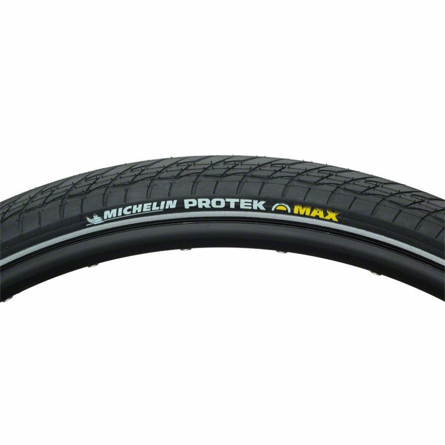 Bike Tires & Tubes * | Sale Michelin Protek Max Touring-Hybrid Bike Tire, Ebike Tire 700 X 38, Clincher, Wire, Black