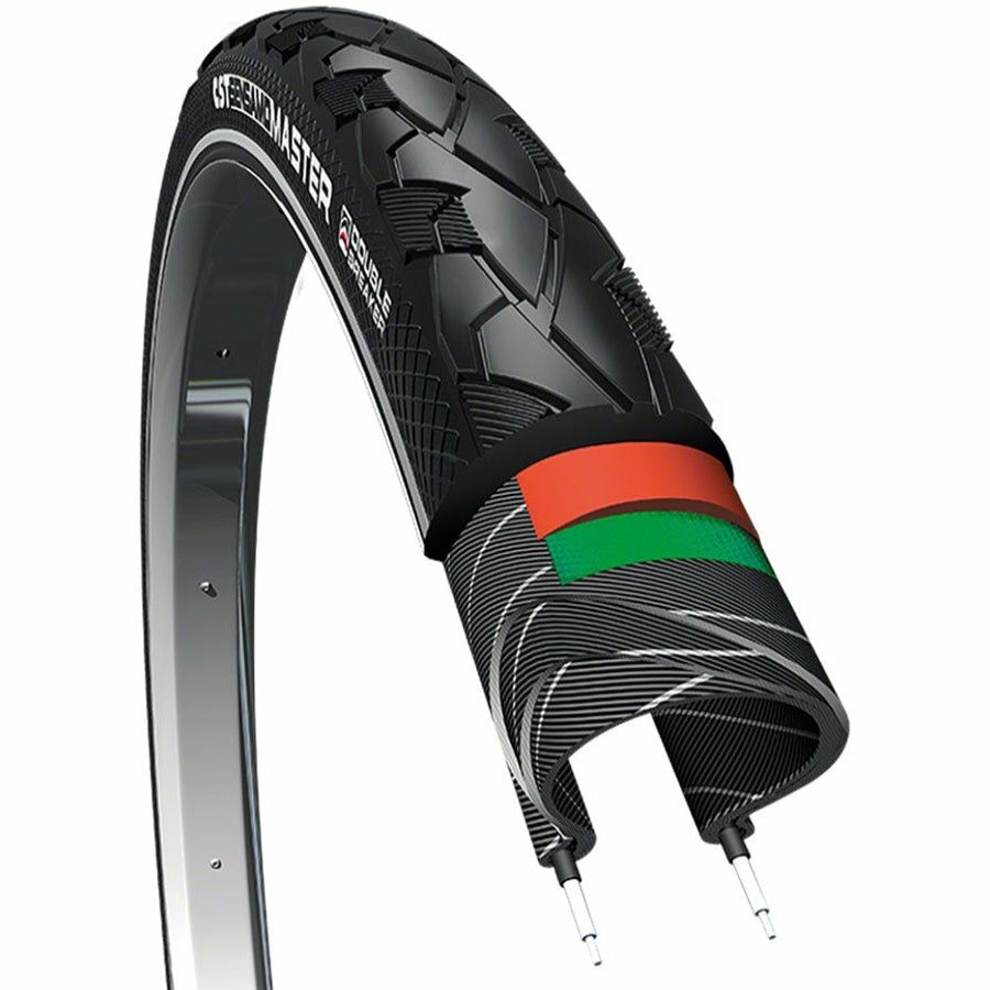 Bike Tires & Tubes * | At Discount Prices Cst Sensamo Master Road Bike Tire 700 X 38, Clincher, Wire, Black, Double Breaker