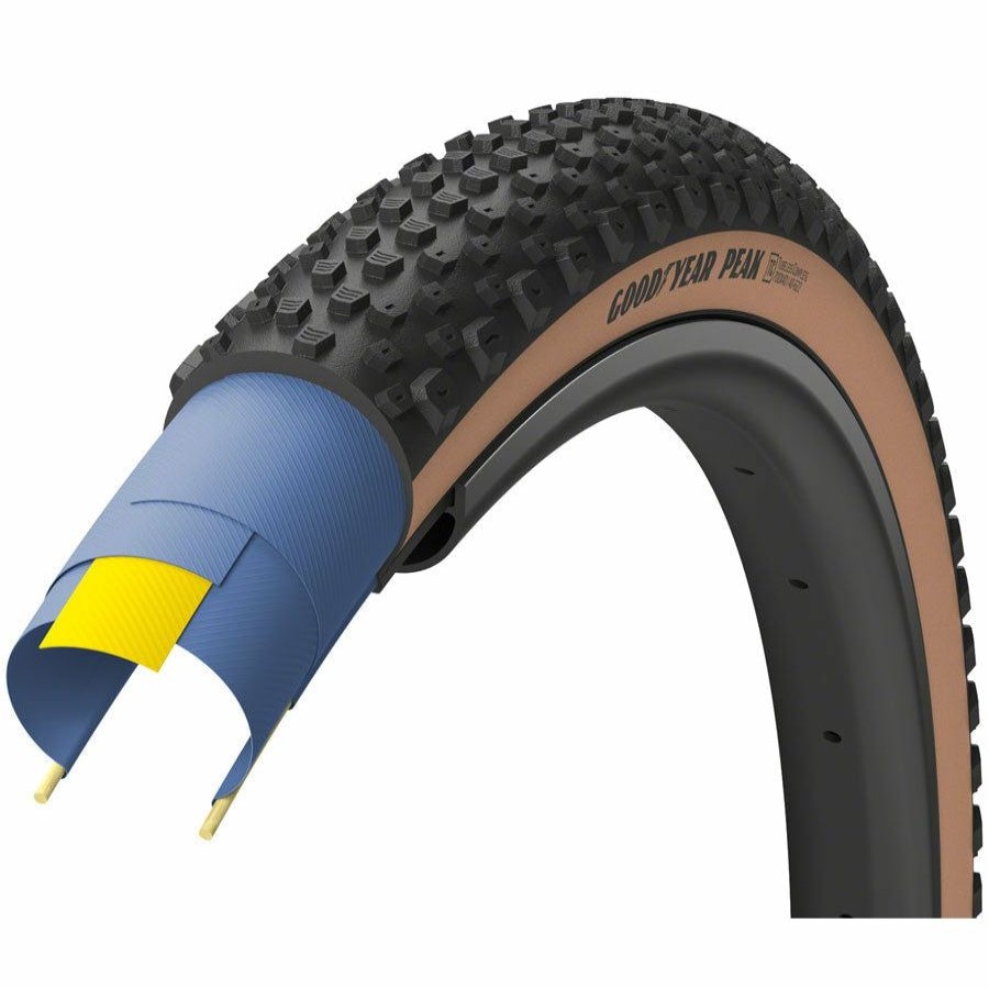 Bike Tires & Tubes * | Sale Goodyear Peak Gravel Bike Tire 700 X 40, Tubeless, Folding, Tan