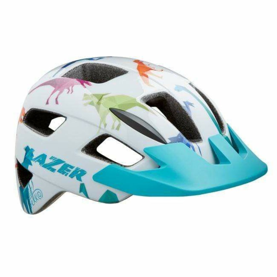 Bike Helmets * | Good Quality Lazer Lil Gekko Mips Kids Bike Helmet White Dino