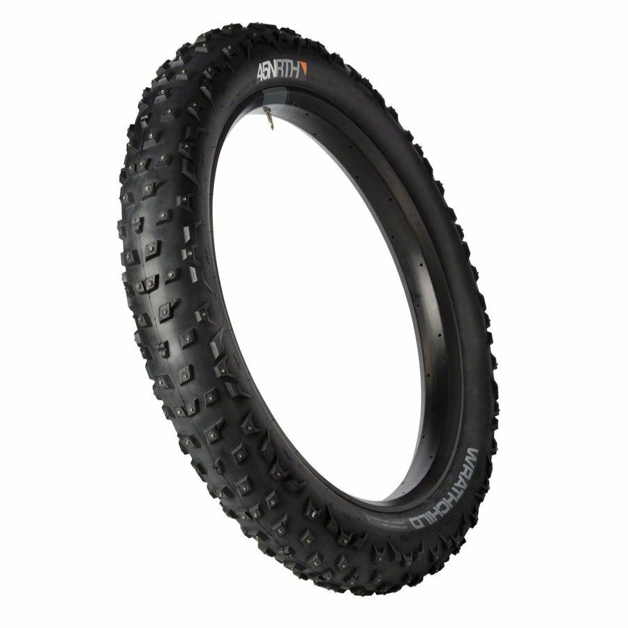 Bike Tires & Tubes * | Nice Style 45Nrth Wrathchild Fat Bike, Winter-Studded Tire 26 X 4.6, Tubeless, Folding, Black, 120Tpi, 224 Xl Concave Carbide Aluminum Studs