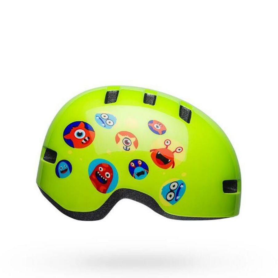 Bike Helmets * | High Quality Bell Lil Ripper Kids Bike Helmet Green Monster