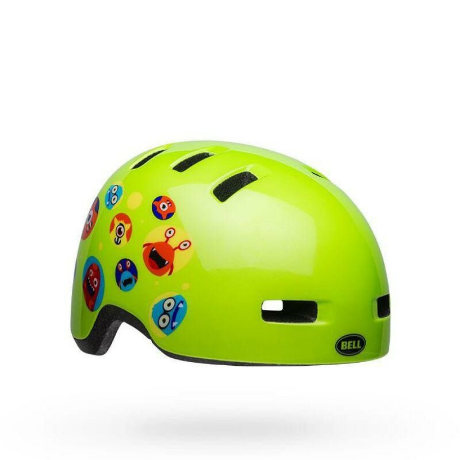 Bike Helmets * | High Quality Bell Lil Ripper Kids Bike Helmet Green Monster