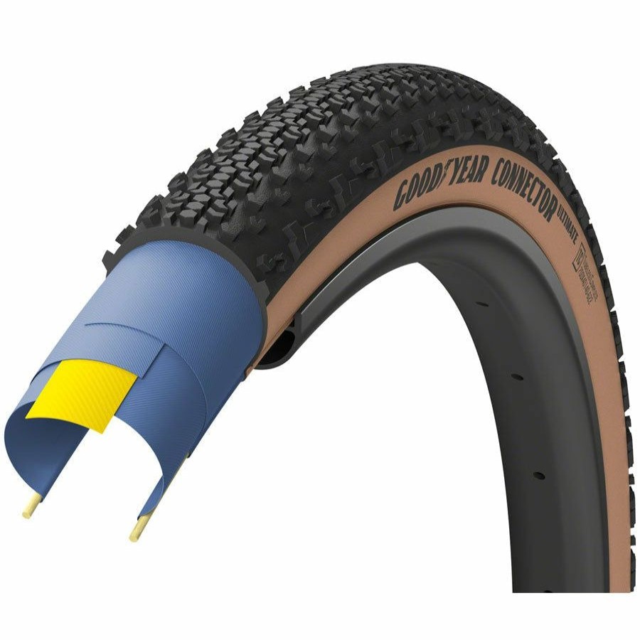 Bike Tires & Tubes * | High Quality Goodyear Connector Gravel Bike Tire 700 X 50 , Tubeless, Folding, Tan