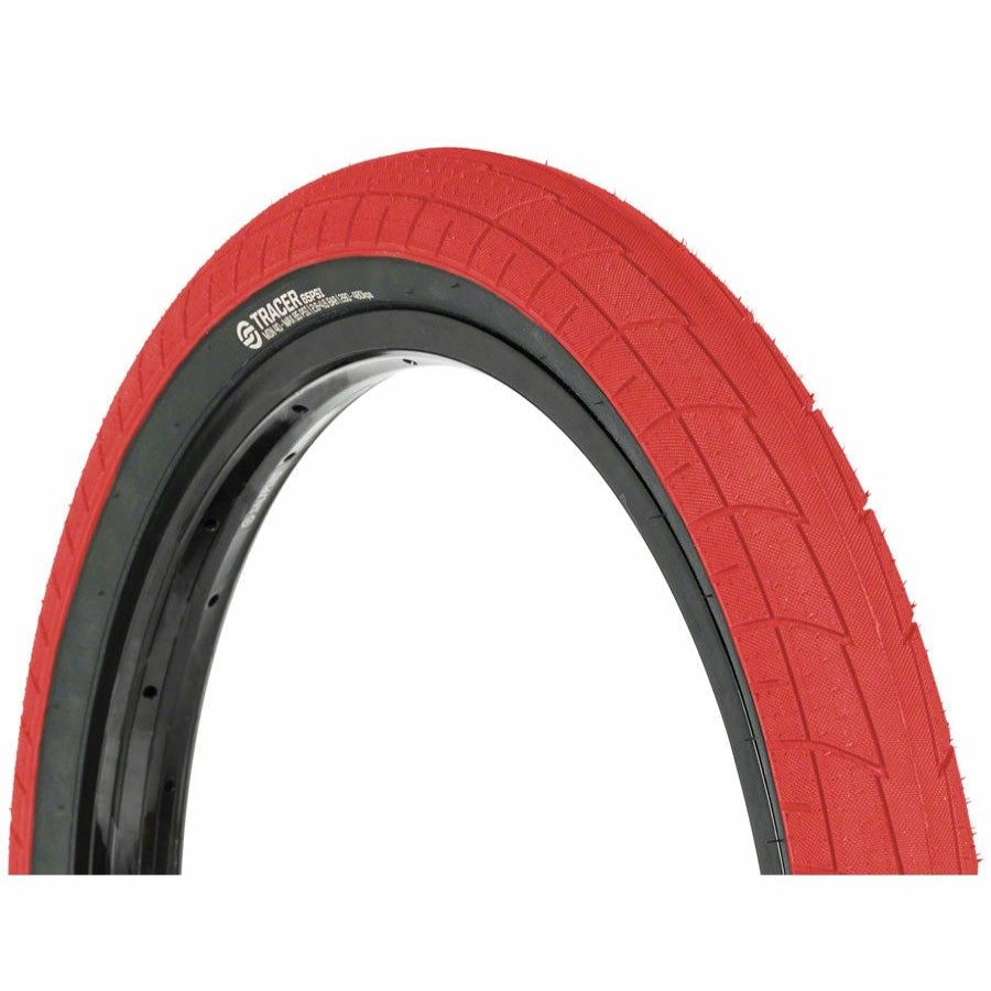 Bike Tires & Tubes * | Premium Product Salt Tracer Bmx Bike Tire 18 X 2.2, Clincher, Wire, Red