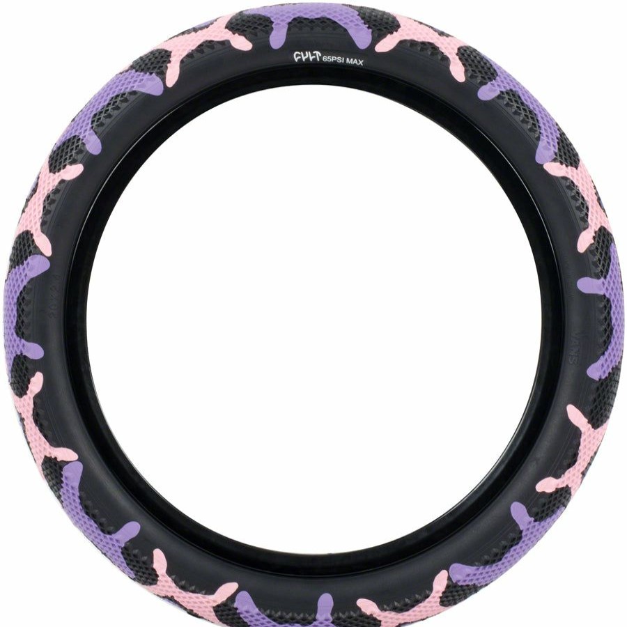 Bike Tires & Tubes * | Radiant Model Cult X Vans Bmx Bike Tire 14 X 2.2, Clincher, Wire, Purple Camo/Black